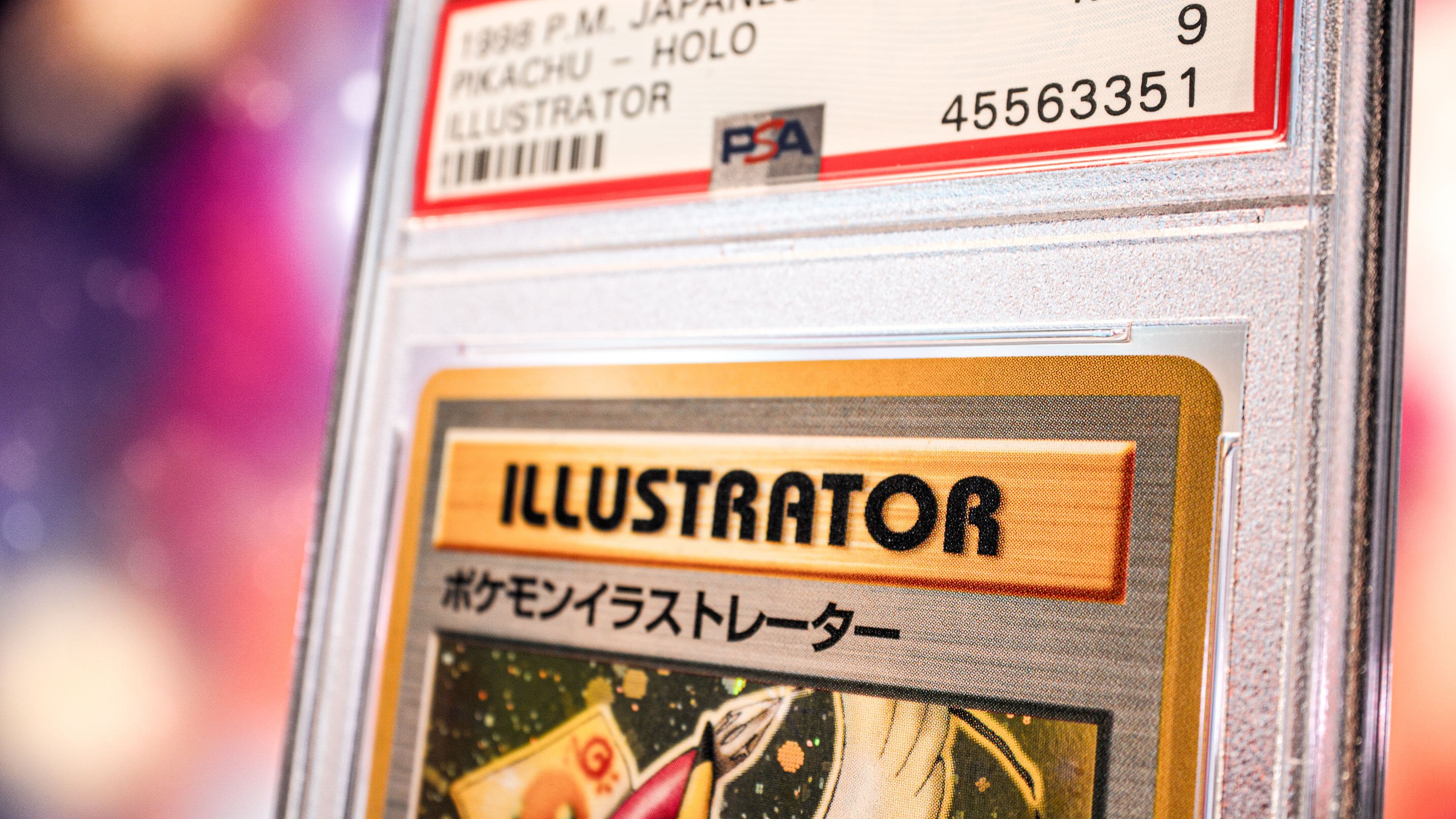 PSA 9 Pokémon Pikachu Illustrator Close up